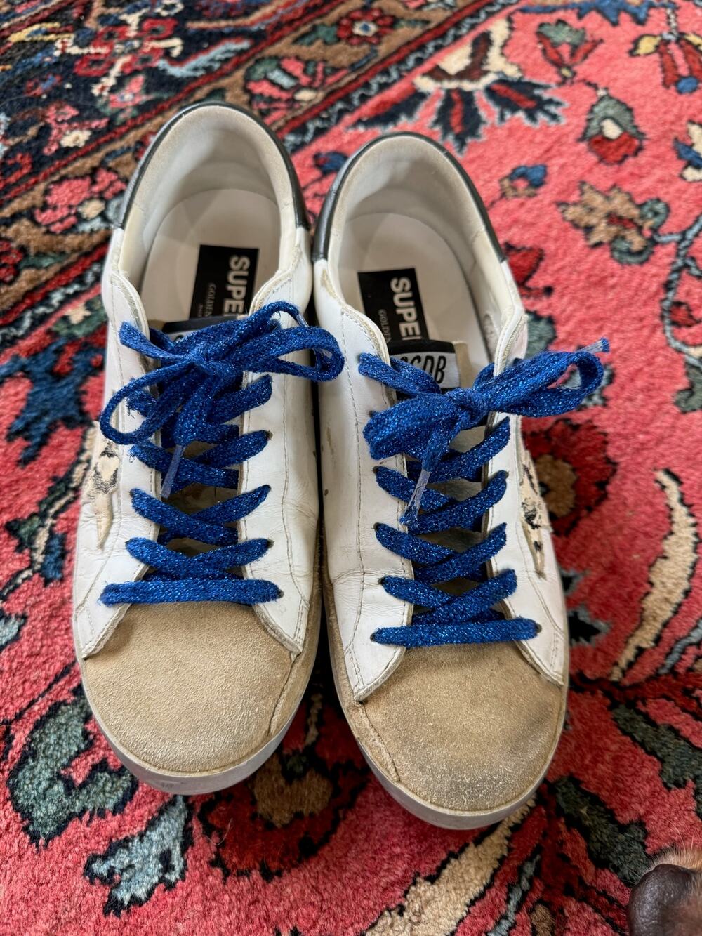 Golden Goose Superstar Athletic Skateboard 38 Womens 7.5 Blue gray sneakers